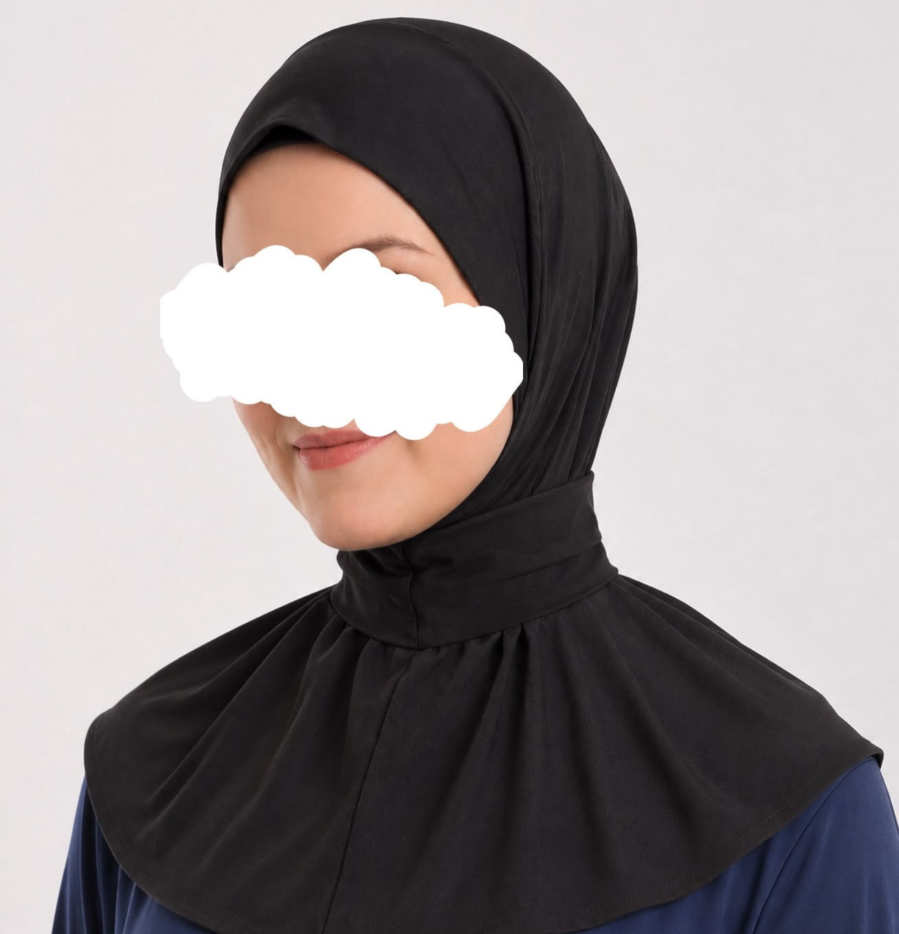 Schlupf Hijab mit Knopf